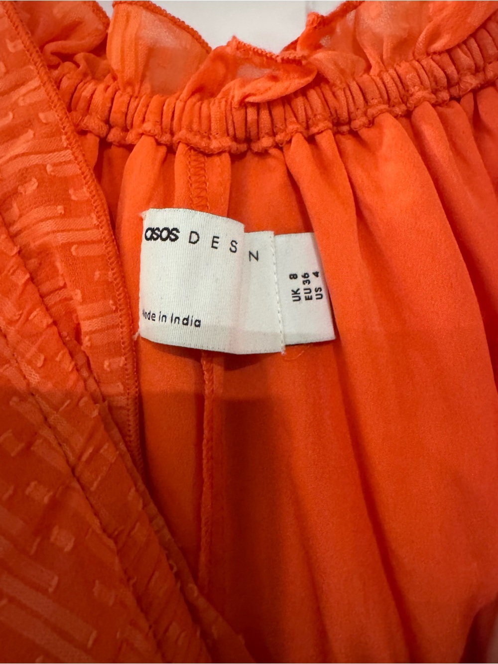 ASOS Peach Off-Shoulder Ruffle Maxi Dress - Picture 3 of 3